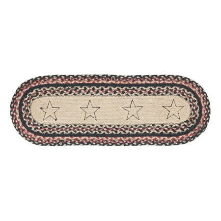 VHC Colonial Star Jute Oval Runner 8x24