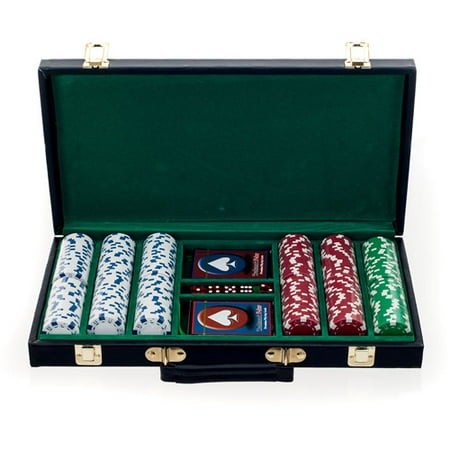 Big City Casino 300 Striped Dice Poker Chip Set with Black Case