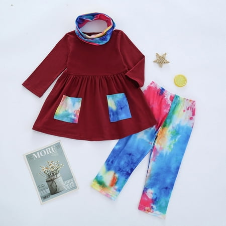 Leutsin Infant Baby Girls Long Sleeve Rainbow Tie-Dyed Print Tops+Pants Scarf Outfits
Leutsin Infant Baby Girls Long Sleeve Rainbow Tie-Dyed Print Tops+Pants Scarf Outfits