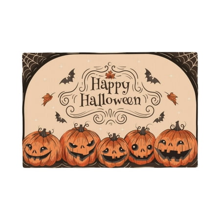 Placemats Set of 4 Vintage Pumpkin Halloween Greeting Place mats for Dining Table Indoor/Outdoor Cute Heat Resistant Washable Table Mats(18 x 12 )
Placemats Set of 4 Vintage Pumpkin Halloween Greeting Place mats for Dining Table Indoor/Outdoor Cute Heat Resistant Washable Table Mats(18 x 12 )