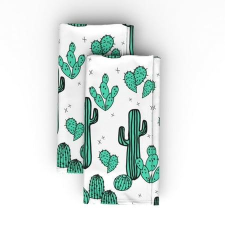 Cotton Sateen Dinner Napkins (Set of 2) - Cactus Cacti Summer Tropical Print Kids Southwestern Plants Succulent Plant Botanical Green White Print Cloth Dinner Napkins by Spoonflower
Cotton Sateen Dinner Napkins (Set of 2) - Cactus Cacti Summer Tropical Print Kids Southwestern Plants Succulent Plant Botanical Green White Print Cloth Dinner Napkins by Spoonflower