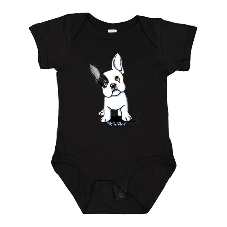 Inktastic B/W Frenchie (Darks) Gift Baby Boy or Baby Girl Bodysuit