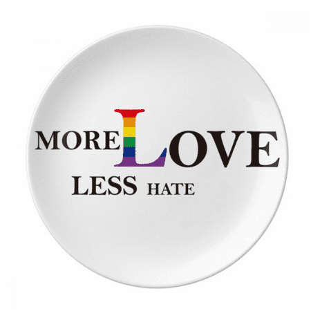 LGBT Rainbow Flag More Love Less Hate Plate Decorative Porcelain Salver Tableware Dinner Dish
LGBT Rainbow Flag More Love Less Hate Plate Decorative Porcelain Salver Tableware Dinner Dish