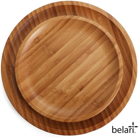 6 Bamboo Plate Set -Bamboo Reusable Plates -Square Bamboo Plates -Wood Plates Dinnerware -Bamboo Dinner Plates -Bamboo Dinnerware Set -Eco Friendly Plates (8 / 6 Square)