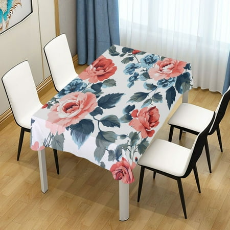 60x90 Inch Tablecloth Polyester Square Tablecloth for Home Kitchen Dinner Decor Large Pink Roses 
60x90 Inch Tablecloth Polyester Square Tablecloth for Home Kitchen Dinner Decor Large Pink Roses