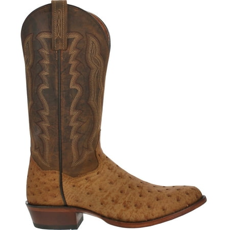 Dan Post Boots Mens Gehrig Ostrich Round Toe Dress Boots Mid Calf