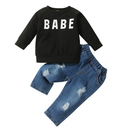 OAUP Newborn Infant Toddler Boys Outfit Sets Kids Baby Long Sleeve Letter Sweatshirt Tops Jeans Pants Outfit Set 2PCS Clothes Fall Leisure Fashion Outfit 0M-3Y
OAUP Newborn Infant Toddler Boys Outfit Sets Kids Baby Long Sleeve Letter Sweatshirt Tops Jeans Pants Outfit Set 2PCS Clothes Fall Leisure Fashion Outfit 0M-3Y
