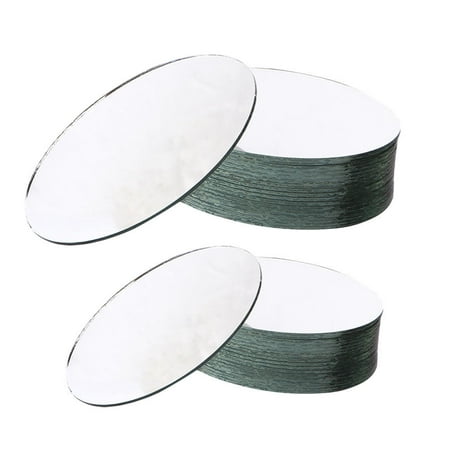 NUOLUX 20Pcs Mirror Women Make Up Use Mirror Mini Unfinished Mirror Lens for DIY