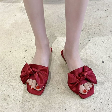 STEADY Summer Fashion Wedding Shoes Slippers New Bridal Shoes Bow Slippers Red / 43
STEADY Summer Fashion Wedding Shoes Slippers New Bridal Shoes Bow Slippers Red / 43