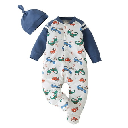 Little Boy Onesies Cap Jumpsuit Boys Dinosaur Hat Cartoon Outfits Playsuit Baby Girls Boys Romper Jumpsuit
Little Boy Onesies Cap Jumpsuit Boys Dinosaur Hat Cartoon Outfits Playsuit Baby Girls Boys Romper Jumpsuit