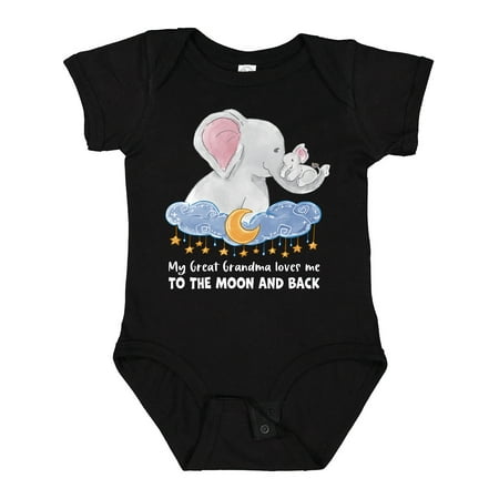 Inktastic My Great Grandma Loves Me to the Moon and Back Elephant Gift Baby Boy or Baby Girl Bodysuit
Inktastic My Great Grandma Loves Me to the Moon and Back Elephant Gift Baby Boy or Baby Girl Bodysuit