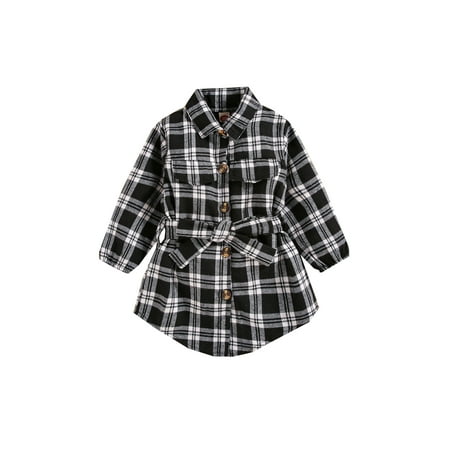 Canrulo 2PCS Baby Girls Casual Long Sleeve Shirts Dress Plaids Lapel Single-Breasted Shirt Dress with Belt Fall Clothes Gray 12-18 Months
Canrulo 2PCS Baby Girls Casual Long Sleeve Shirts Dress Plaids Lapel Single-Breasted Shirt Dress with Belt Fall Clothes Gray 12-18 Months