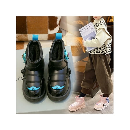 Fangasis Kids Chelsea Boot Plush Lined Ankle Booties Faux Fur Snow Boots Children Warm Shoe School Non-Slip Slip On Winter Bootie Black Style C 6C
Fangasis Kids Chelsea Boot Plush Lined Ankle Booties Faux Fur Snow Boots Children Warm Shoe School Non-Slip Slip On Winter Bootie Black Style C 6C