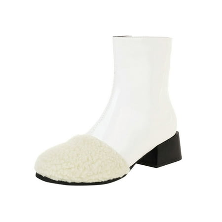 Qufokar Wide Calf Winter Boots for Women Wide Boots for Women Size 11 Women Ankle Boots Autumn And Winter Fashion Lamb Wool Panel Comfortable Square Heel Side Zipper
Qufokar Wide Calf Winter Boots for Women Wide Boots for Women Size 11 Women Ankle Boots Autumn And Winter Fashion Lamb Wool Panel Comfortable Square Heel Side Zipper