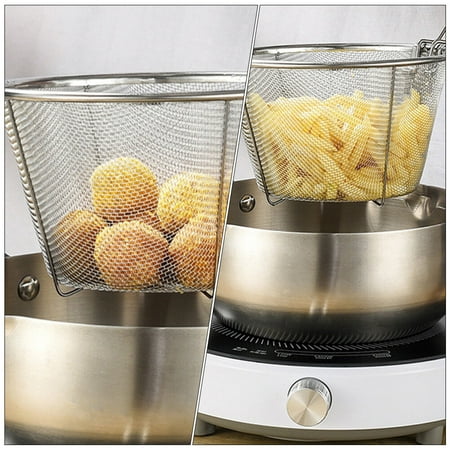 Stainless Steel Drain Baskets 2Pcs Stainless Steel Fried Baskets Kitchen Chicken Frying Baskets (Silver)
Stainless Steel Drain Baskets 2Pcs Stainless Steel Fried Baskets Kitchen Chicken Frying Baskets (Silver)