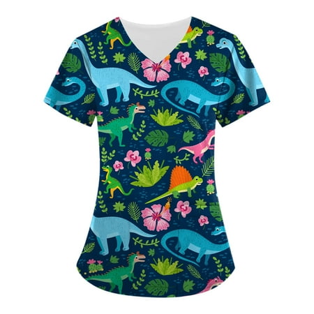 QWERTYU Short Sleeve Animal Print Scrubs for Women Workwear Pockets Uniform V Neck Scrub Tops Dark Green M
QWERTYU Short Sleeve Animal Print Scrubs for Women Workwear Pockets Uniform V Neck Scrub Tops Dark Green M