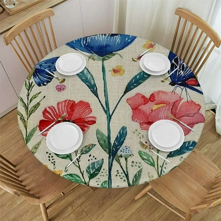 Sheronv Flowers Butterfly Watercolor Painting Round Table Cover Stain Resistant Washable Indoor Outdoor Tablecloth Kitchen Dining Wedding Parties 100% Polyester Fiber 42-46
Sheronv Flowers Butterfly Watercolor Painting Round Table Cover Stain Resistant Washable Indoor Outdoor Tablecloth Kitchen Dining Wedding Parties 100% Polyester Fiber 42-46