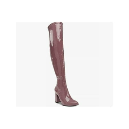 

WILD PAIR Womens Pink Slip Resistant Padded Stretch Bravy Pointed Toe Block Heel Zip-Up Heeled Boots 8.5 M
