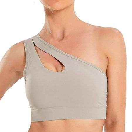 Pretty Comy Womens One Shoulder Sports Bras Cutout Padded Yoga Top Medium Support Fitness Athletic Gym Workout Running Activewear
Pretty Comy Womens One Shoulder Sports Bras Cutout Padded Yoga Top Medium Support Fitness Athletic Gym Workout Running Activewear