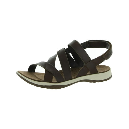 Merrell Womens Sunstone Cross Leather Comfort Wedge Sandals
