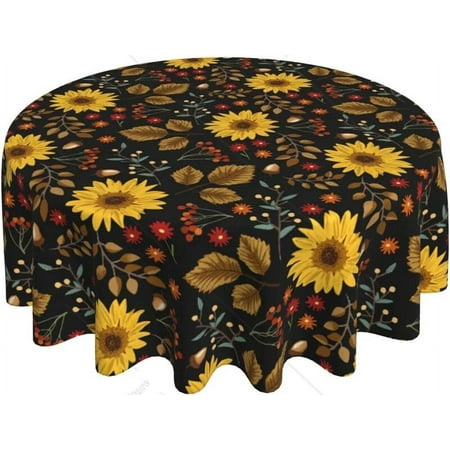 Floral Round Tablecloth 60 Inch Sunflower Poppy Flower Decorative Teal Background Spring Round Table Cloth for Kitchen
Floral Round Tablecloth 60 Inch Sunflower Poppy Flower Decorative Teal Background Spring Round Table Cloth for Kitchen