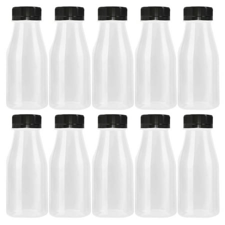 10pcs Milk Bottles Thickened Plastic Yogurt Bottles Beverage Bottles For Party