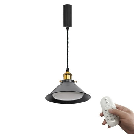FSLiving Adjusted Wire Length 3.2 Ft H-Type Track Stepless Dimming Remote E26 Base Hanging Light Vintage Design Black Metal Pendant Light Fixture for Restaurant Entryway Loft Aisle-1 Light
FSLiving Adjusted Wire Length 3.2 Ft H-Type Track Stepless Dimming Remote E26 Base Hanging Light Vintage Design Black Metal Pendant Light Fixture for Restaurant Entryway Loft Aisle-1 Light