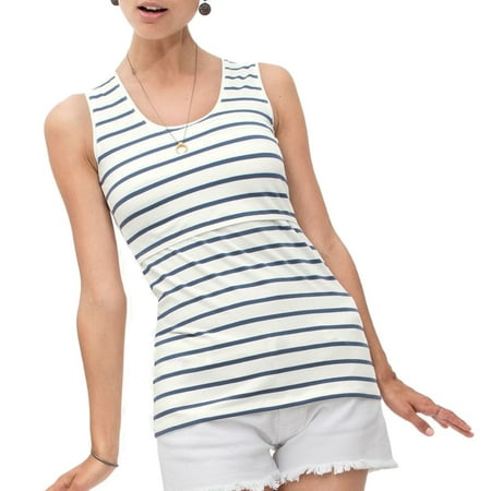 Maternity Breastfeeding Vest Women Pregnant Nursing Clothes Sleeveless Stripe Blouse Tops Navy Blue M
Maternity Breastfeeding Vest Women Pregnant Nursing Clothes Sleeveless Stripe Blouse Tops Navy Blue M