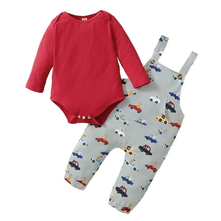 KIMI BEAR Newborn Baby Boys Outfits 9 Months Newborn Boy Autumn Outfits 12 Months Newborn Boy Casual Long Sleeve Romper + Car Print Pocket Suspender Pants + Hat 3PCs Set Red
KIMI BEAR Newborn Baby Boys Outfits 9 Months Newborn Boy Autumn Outfits 12 Months Newborn Boy Casual Long Sleeve Romper + Car Print Pocket Suspender Pants + Hat 3PCs Set Red