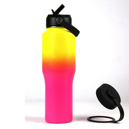 Homgreen Water Bottle 32oz Wide Mouth Stainless Steel Vacuum Insulated Double Wall Keep Liquids Cold or Hot All Day Sweat Proof Sport Design 
Homgreen Water Bottle 32oz Wide Mouth Stainless Steel Vacuum Insulated Double Wall Keep Liquids Cold or Hot All Day Sweat Proof Sport Design