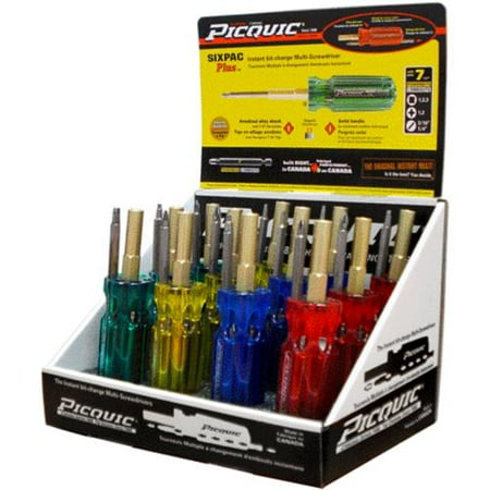12PC Picquic Picquic 88100B Sixpac Plus Multi-Screwdriver 7 Piece
