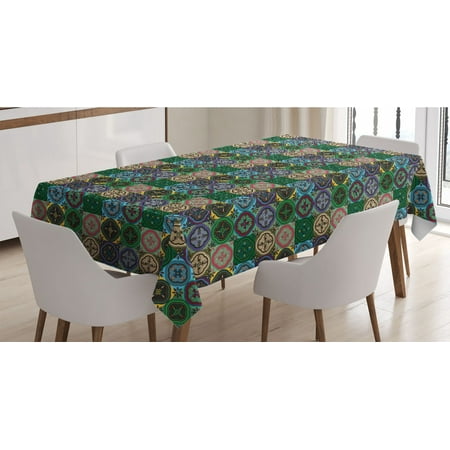Colorful Tablecloth Pattern of Abstract Shapes Inspired by Stained Glass Style Traditional Vibrant Rectangle Satin Table Cover Accent for Dining Room and Kitchen 52 X 70 Multicolor by Ambesonne
Colorful Tablecloth Pattern of Abstract Shapes Inspired by Stained Glass Style Traditional Vibrant Rectangle Satin Table Cover Accent for Dining Room and Kitchen 52 X 70 Multicolor by Ambesonne