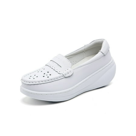 Gomelly Ladies Nurse Shoes Comfort Flats Slip On Loafers Hollow Out Boat Shoe Women Womens White 5
Gomelly Ladies Nurse Shoes Comfort Flats Slip On Loafers Hollow Out Boat Shoe Women Womens White 5