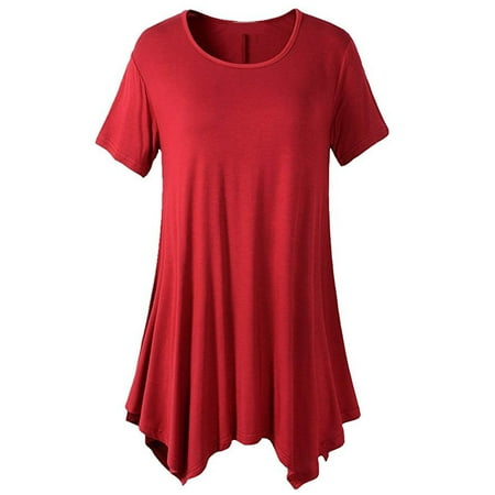 Womens Summer Pleated Ruffle Hem Shirts Elegant Short Sleeve Crewneck Tops Plus Size Casual Solid Swing Babydoll Blouses
Womens Summer Pleated Ruffle Hem Shirts Elegant Short Sleeve Crewneck Tops Plus Size Casual Solid Swing Babydoll Blouses