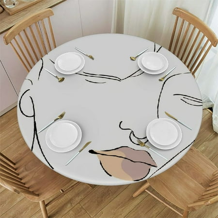 PALNKART Minimalist Portrait Round Table Cover Stain Resistant Washable Indoor Outdoor Tablecloth Kitchen Dining Wedding Parties Table Cloth 100% Polyester Fiber 46-50
PALNKART Minimalist Portrait Round Table Cover Stain Resistant Washable Indoor Outdoor Tablecloth Kitchen Dining Wedding Parties Table Cloth 100% Polyester Fiber 46-50
