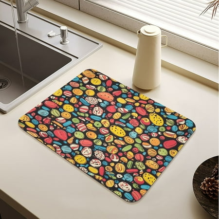 A Variety Of Snack Patterns Drying Mat Diatomaceous Earth Super Absorbent Non-slip Rubber Sole Heat Resistant 230 Degrees Fahrenheit 19.7×15.7in
A Variety Of Snack Patterns Drying Mat Diatomaceous Earth Super Absorbent Non-slip Rubber Sole Heat Resistant 230 Degrees Fahrenheit 19.7×15.7in