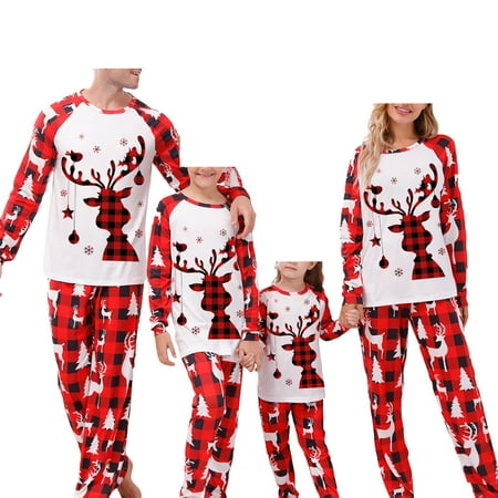 Christmas Family Parent-child Suit Christmas Tree Elk Print Long Sleeve Tops Plaid Pants Sleepwear Pajamas
Christmas Family Parent-child Suit Christmas Tree Elk Print Long Sleeve Tops Plaid Pants Sleepwear Pajamas