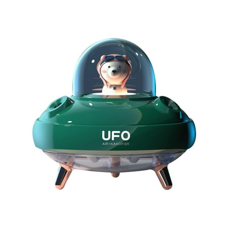 Dual Nozzles UFO Humidifier Desktop Air Humidifier Cute Planet Bear H