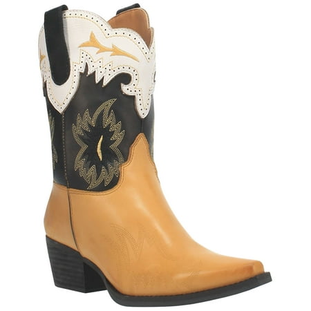 Dingo Women s Tatiana Western Boot Snip Toe Yellow 6 1/2 M US