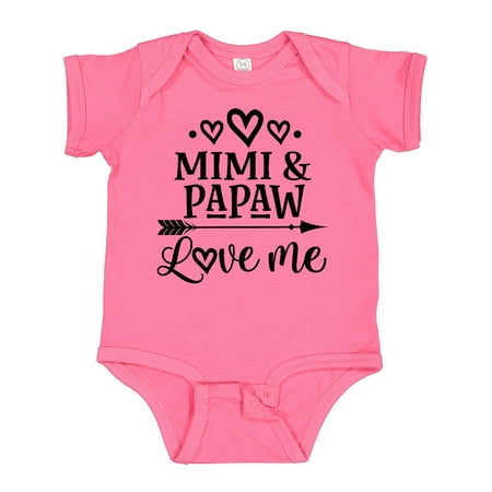 Inktastic Mimi and Papaw Love Me Gift Baby Boy or Baby Girl Bodysuit