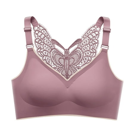BSDHBS Women s Comfortable Summer Ice Silk Large Butterfly Back Large Chest Show Small No Steel Ring Bra Purple Size XL
BSDHBS Women s Comfortable Summer Ice Silk Large Butterfly Back Large Chest Show Small No Steel Ring Bra Purple Size XL