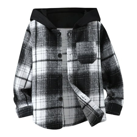 Fsqjgq Long Sleeve Shirts for Youth Boys Toddler Kids Boy Hooded Coat Outwear Long Sleeve Button Plaid Shirts Casual Hoodie Jacket Pockets Toddler Boy T Shirts 5T Polyester Black 100
Fsqjgq Long Sleeve Shirts for Youth Boys Toddler Kids Boy Hooded Coat Outwear Long Sleeve Button Plaid Shirts Casual Hoodie Jacket Pockets Toddler Boy T Shirts 5T Polyester Black 100