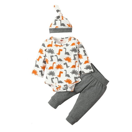 Sunisery Cute Baby Boys Clothes Outfits Set Dinosaur Printing Romper Pants Hat Tracksuit White 18-24 Months
Sunisery Cute Baby Boys Clothes Outfits Set Dinosaur Printing Romper Pants Hat Tracksuit White 18-24 Months