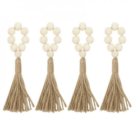 Clearance Sale 4PCS Wood Bead Garland Napkin Rings With Tassels Rustic Napkin Holder Decorative Ring Wall Hanging Decorative Ornaments
Clearance Sale 4PCS Wood Bead Garland Napkin Rings With Tassels Rustic Napkin Holder Decorative Ring Wall Hanging Decorative Ornaments