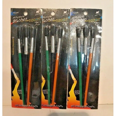 Silver Lynx All Purpose Brushes 3 Packs Of 3 NEW
