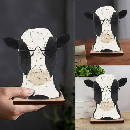 Kitchen Gadgets Black & White Decorative Cow Head Wearing Glasses Fun Cow Glasses Decorative Storage Rack
Kitchen Gadgets Black & White Decorative Cow Head Wearing Glasses Fun Cow Glasses Decorative Storage Rack