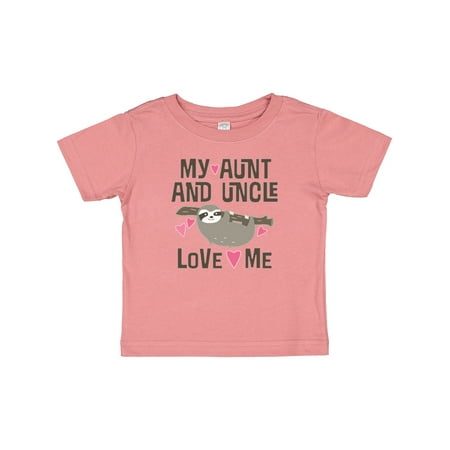 Inktastic My Aunt and Uncle Love Me Sloth Gift Baby Girl T-Shirt