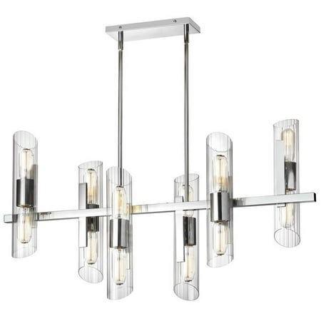 40 in. Samantha 12 Light Horizontal Chandelier Light Polished Chrome