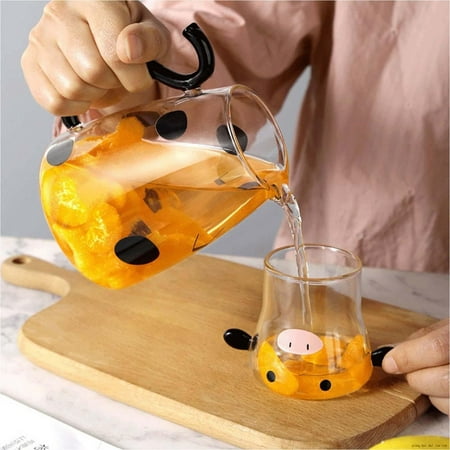 Glass Jug ffee Pot Transparent w pe Jug For Milk Juice Small