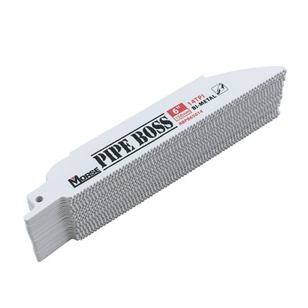 MK Morse Pipe Boss Reciprocating Saw Blade 6 X 1 X .050 14TPI 25 PACK
